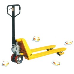 Vista general de la transpaleta manual 4 directiones 1500kg