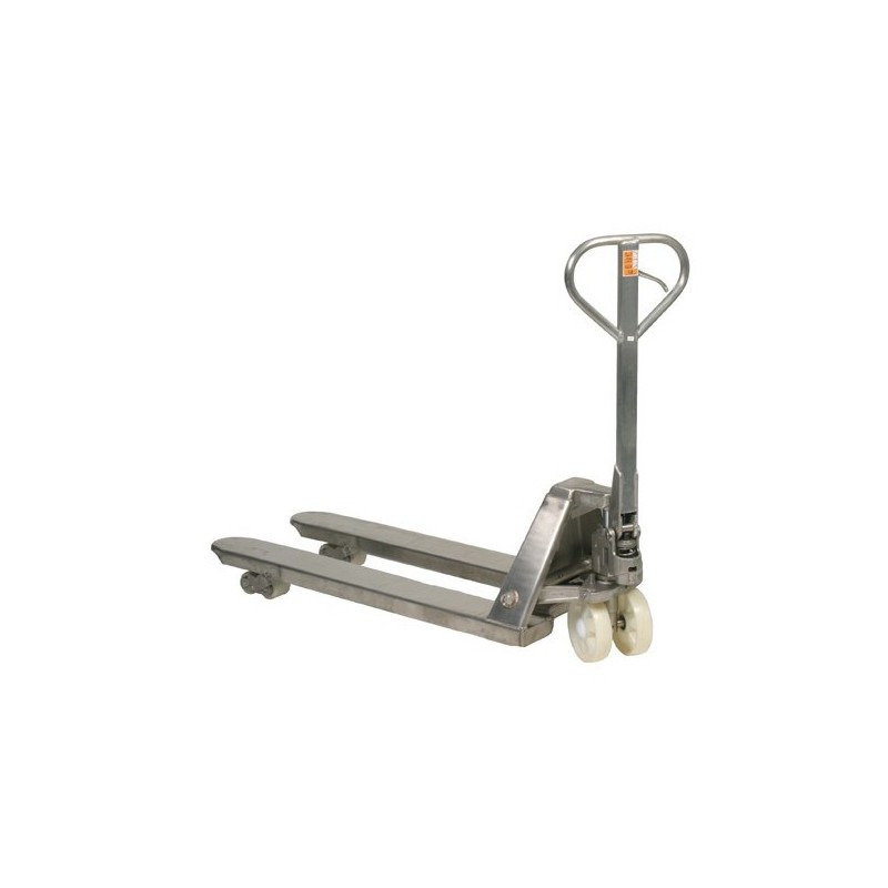 Vista general de la transpaleta inoxidable 2500kg