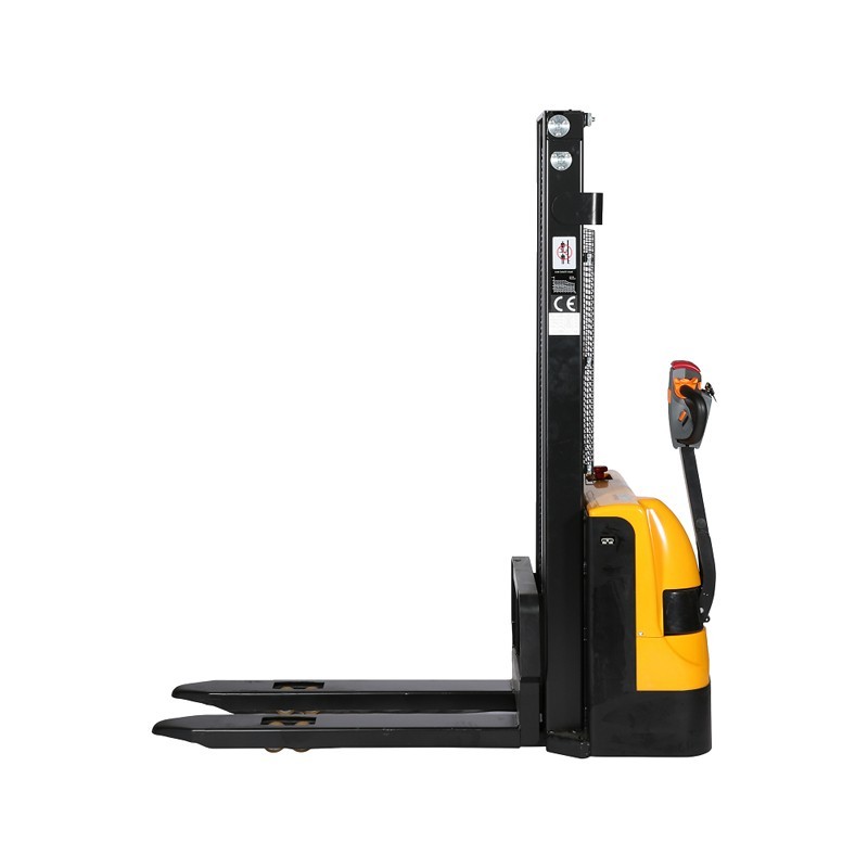 Vista de perfil del apilador eléctrico 1000kg Elevación 3000mm