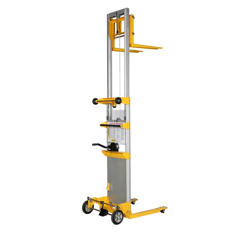 Apilador manual con manivela 181kg Elevación 2500 mm horquillas altas