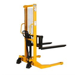 Vista general del apilador 1000kg Elevación 1600mm horquillas regulables