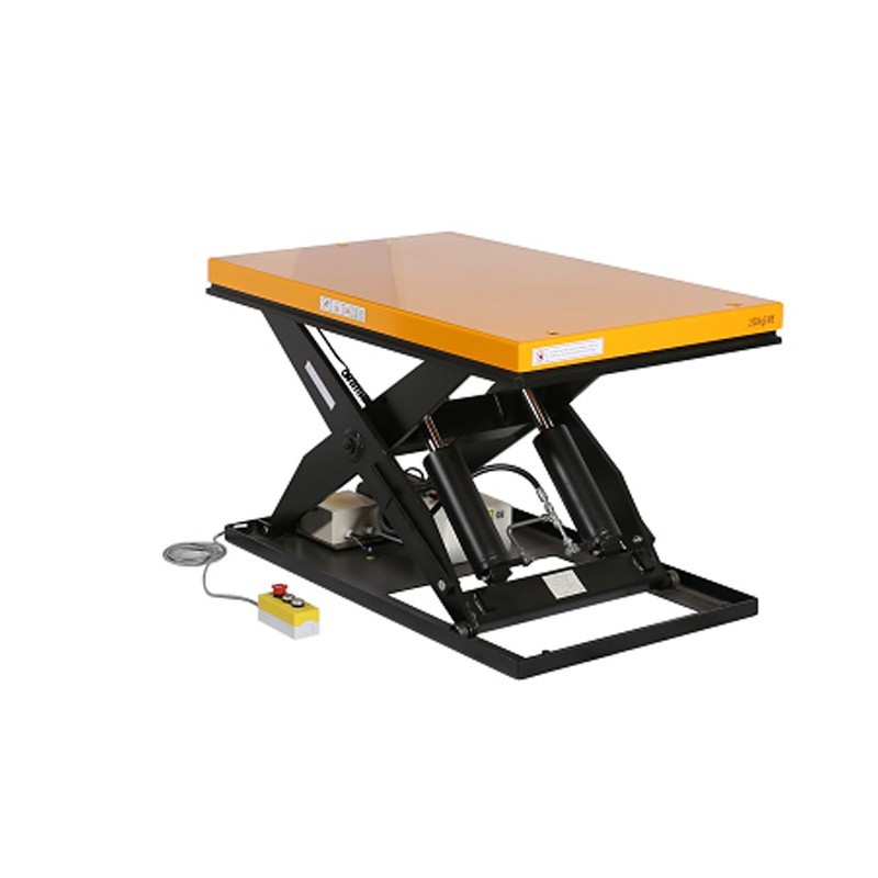 Mesa elevadora eléctrica 2000kg 1300x800mm plataforma medio-alta