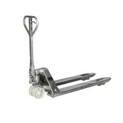 Vista delantera de la transpaleta galvanizada 2000kg