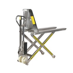 Vista general de la transpaleta de gran elevación 1000kg INOX 316