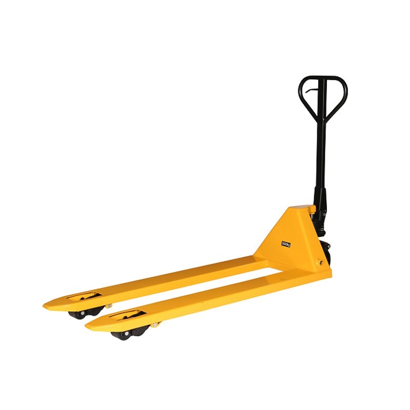 Vista trasera de la transpaleta manual 2000kg horquillas largas