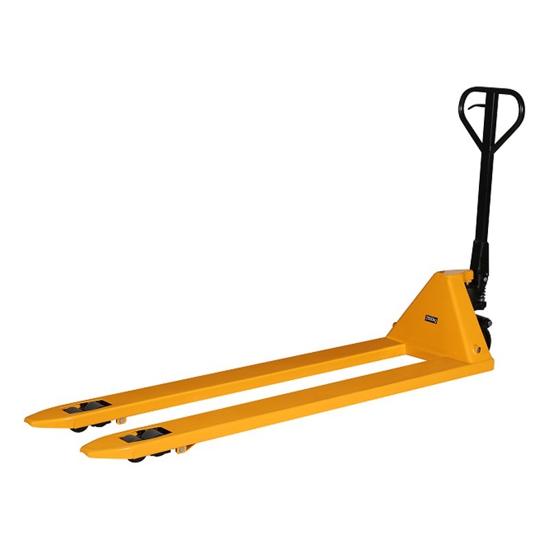 Vista trasera de la transpaleta manual 2000 kg horquillas 1800mm