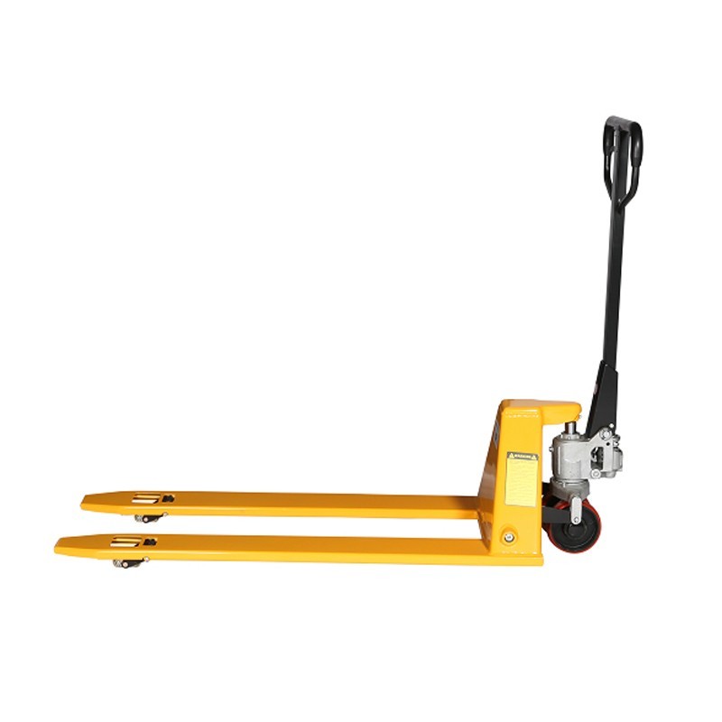 Vista de perfil de la transpaleta perfil bajo 35mm