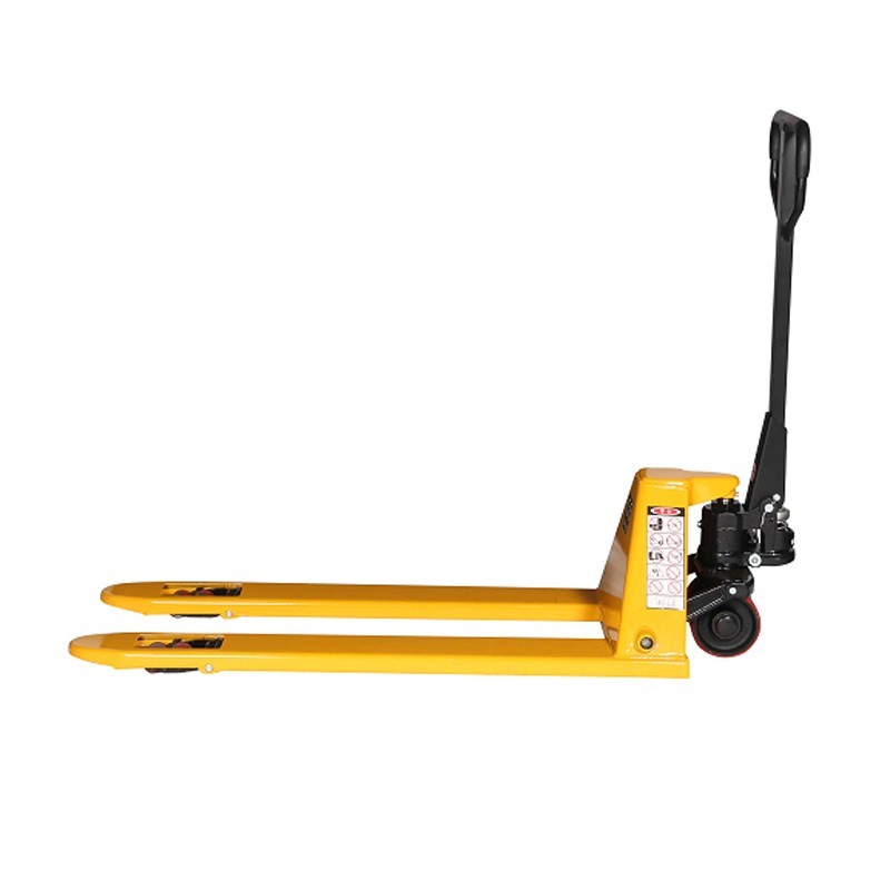 Vista de perfil de la transpaleta perfil bajo 55mm