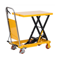 Vista general de la mesa elevadora 150kg plataforma 700x450mm