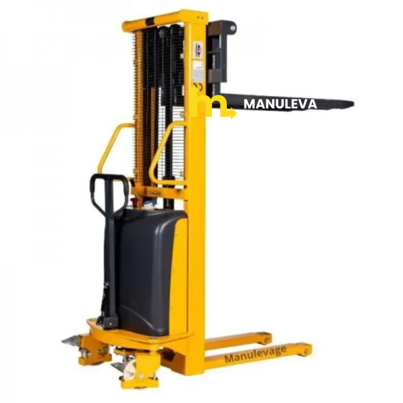 Vista delantera  del Apilador Semi Eléctrico 2000Kg horquillas altas
