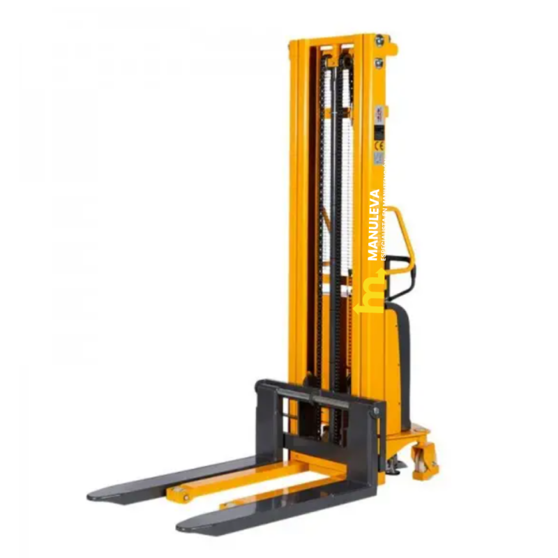 Apilador semi eléctrico 1500kg 2500mm horquillas bajas