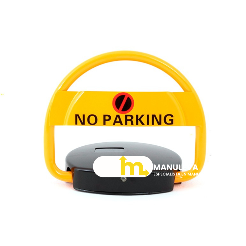 Vista frontal de la Barrera de parking energía solar automática