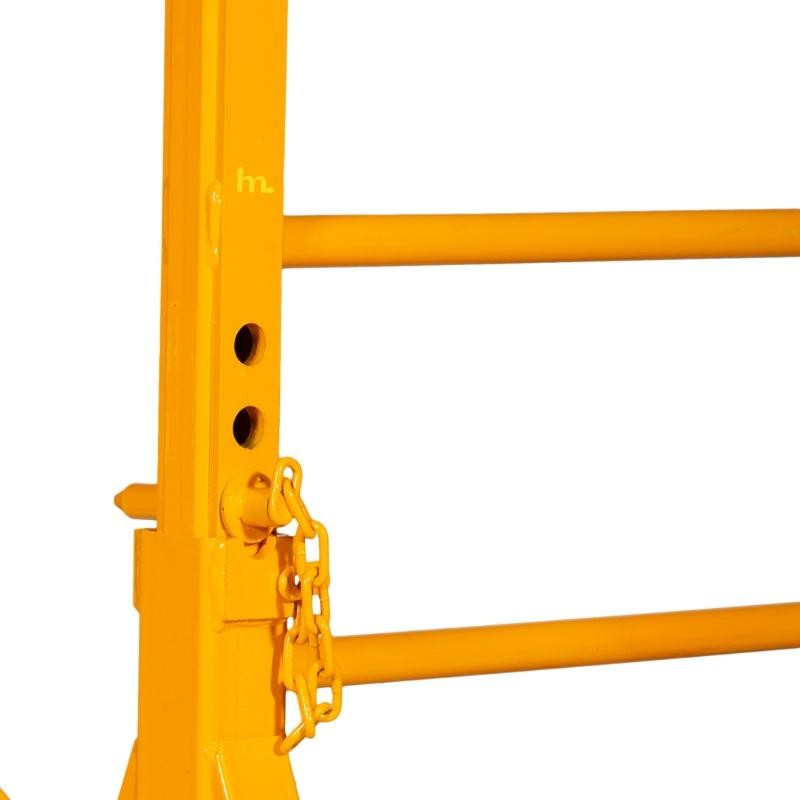 Zoom sobre el caballete de seguridad para remolques de 15 toneladas