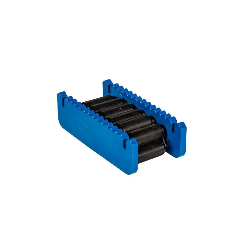 Vista de un patín pivotante con ruedas de acero del kit de patin giratorio 20t