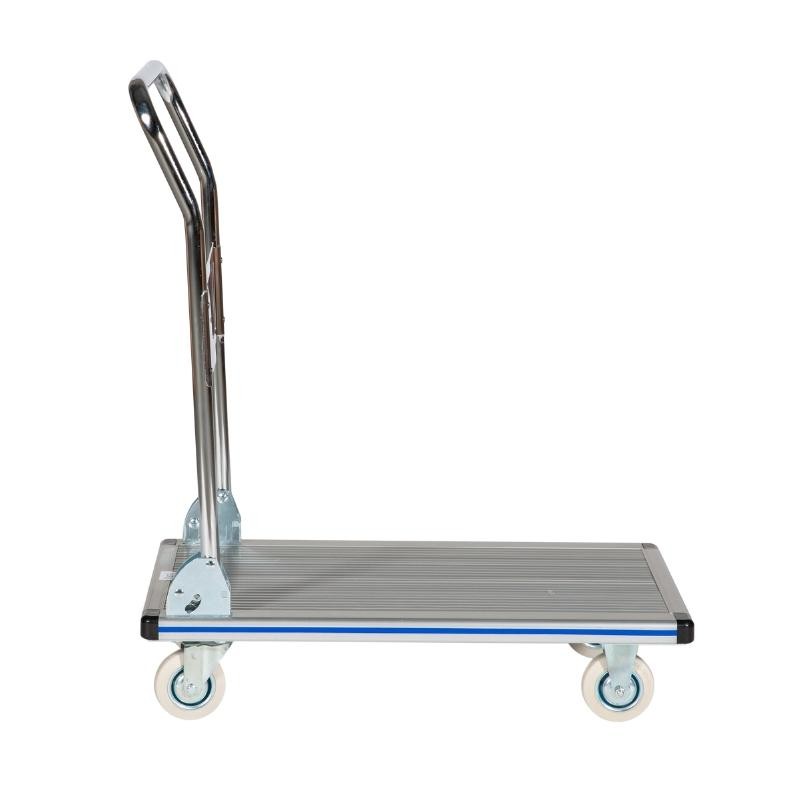 Carro plataforma antideslizante de aluminio 150 kg - vista de perfil