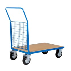 Vista general del Carro plataforma 1 pared de malla 500 kg