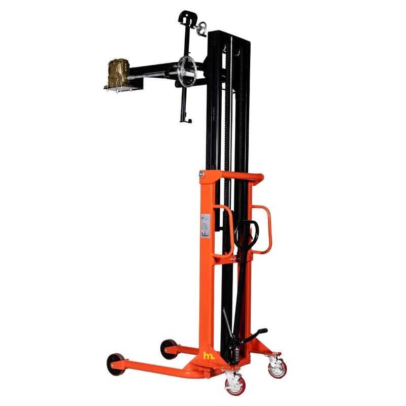 Vista general del apilador volteador de barriles 350kg 2000mm