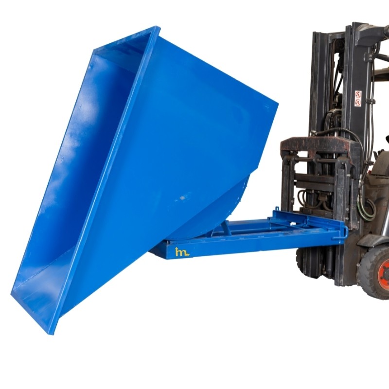 Vista general de la Tolva autobasculante - 2000L completamente basculada