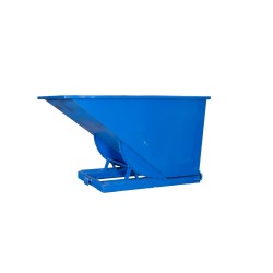Vista desde 3/4 de la Tolva autobasculante 300L azul