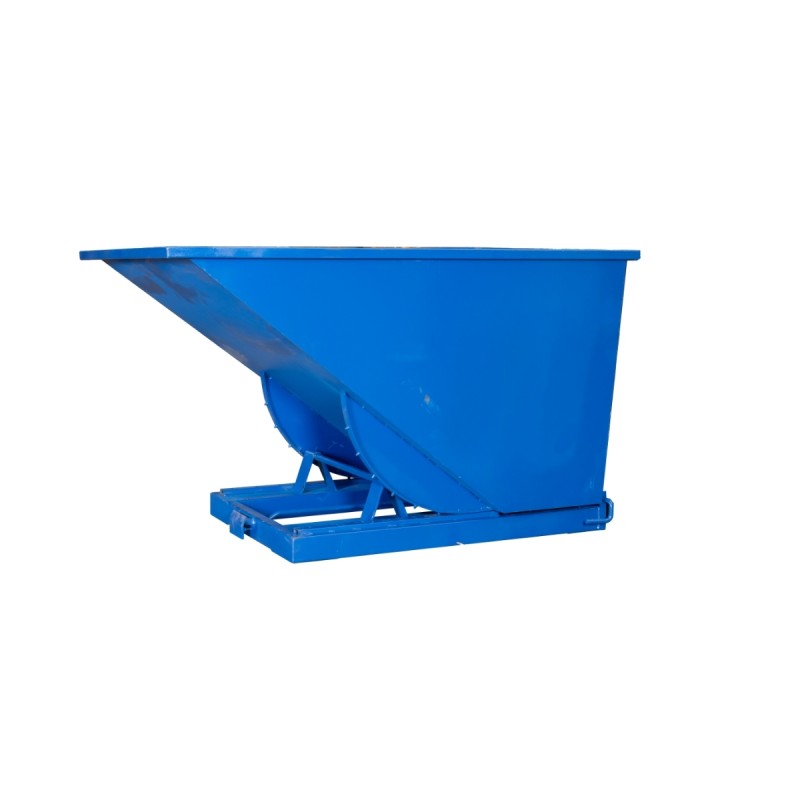 Vista desde 3/4 de la Tolva autobasculante - 600L azul