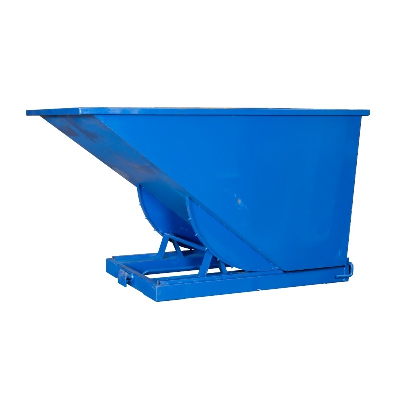 Vista desde 3/4 de la Tolva autobasculante azul - 1100L