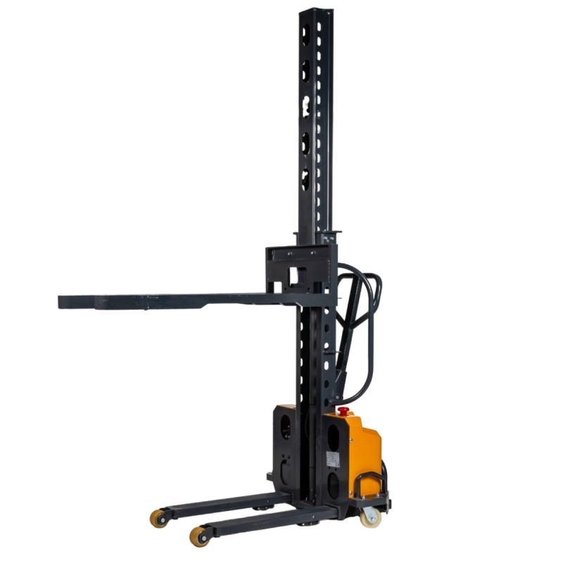 Vista de trasera del Apilador Autoportante - Elevación 1500mm - Capacidad 500kg con horquillas altas