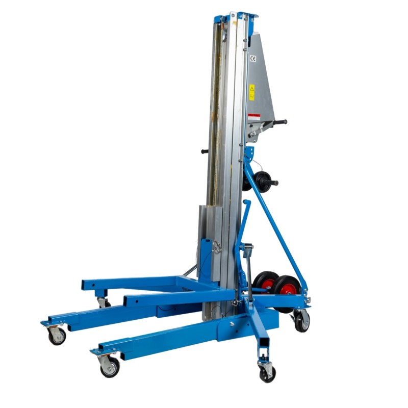 Vista general del elevador de materiales elevación 3500 mm