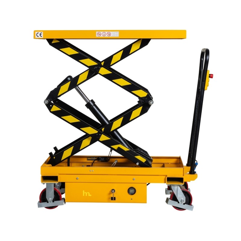 Vista de perfil de la Mesa elevadora 300 kg - plataforma: 1010x520 mm