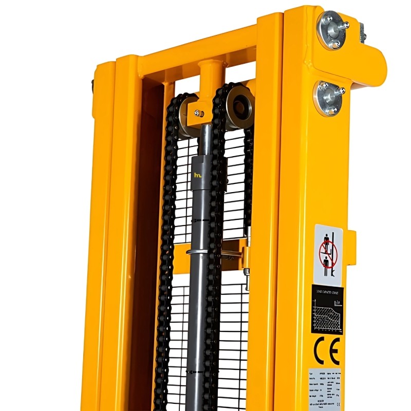 Zoom en la cadena doble del apilador semi eléctrico 1000kg 2500mm