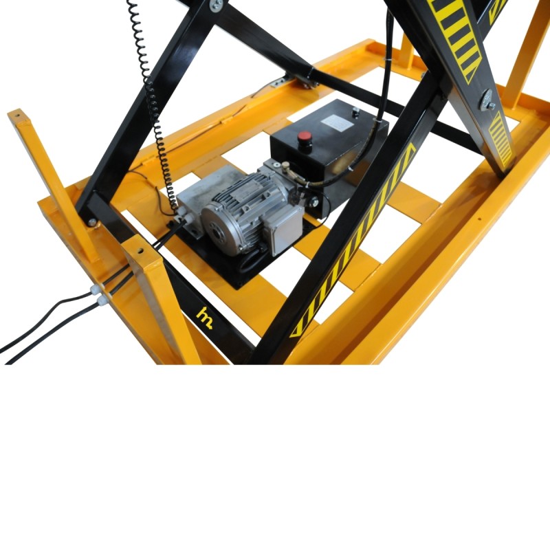 Zoom al motor de la Mesa elevadora eléctrica 2000 kg Plataforma 1700x1000 mm