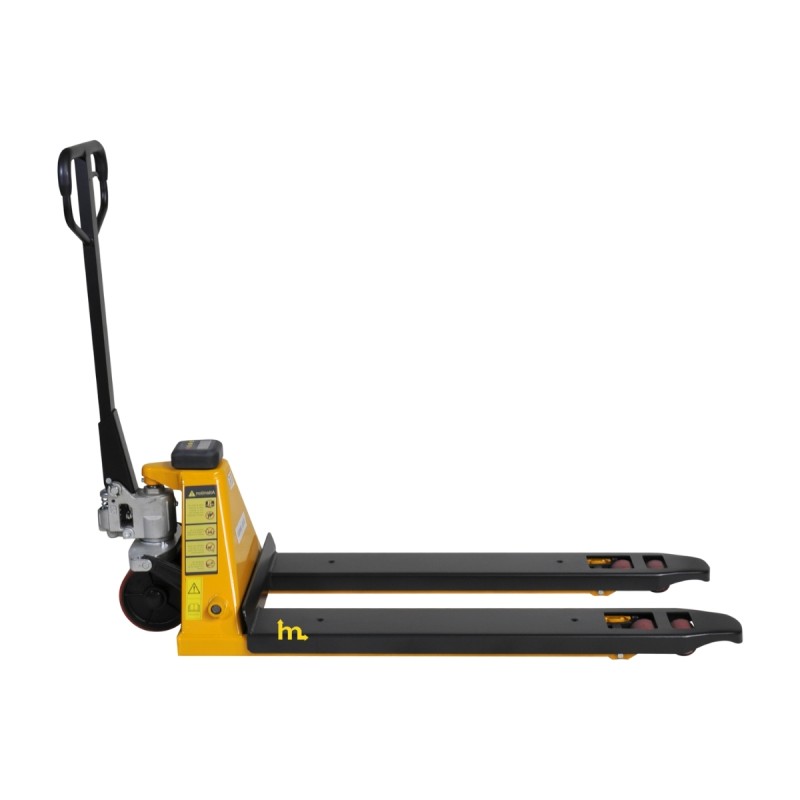 Vista frontal de la Transpaleta pesadora a pilas Capacidad 2000kg