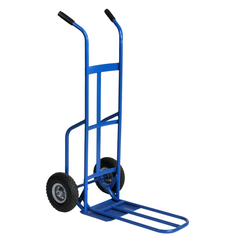 Vista 3/4 de la Carretilla de mano con plataforma abatible - 250 kg