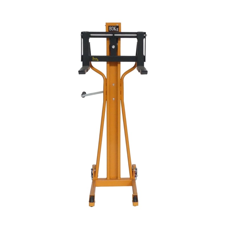 Vista trasera del apilador manual Puesto de trabajo 80 kg - Elevación 1100 mm