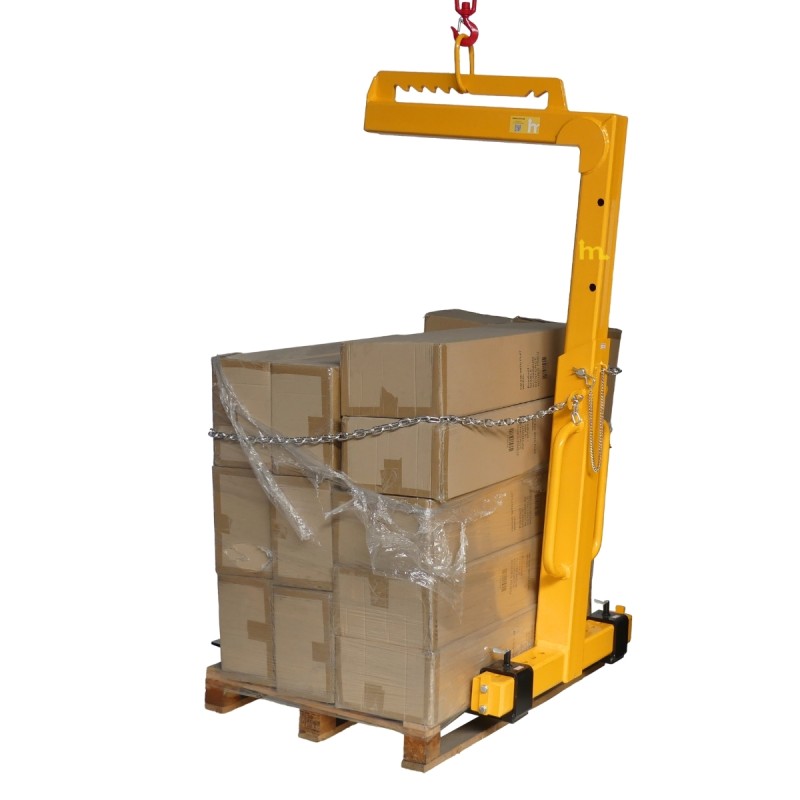 Vista en 3/4 de la horquilla para palets 3000 kg