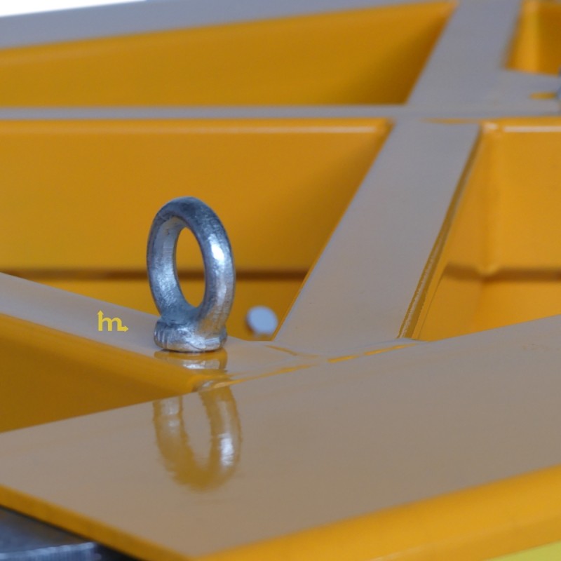 Vista superior del balancín para big bag para carretilla elevadora - 2000 kg