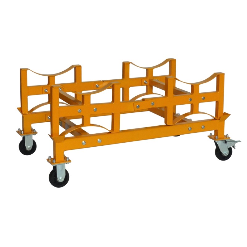 Vista general del estante para bidones Capacidad 1000 kg