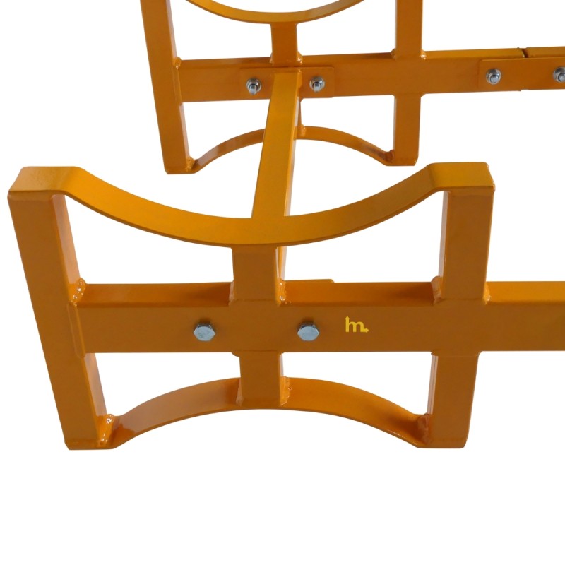 Vista lateral del estante para bidones Capacidad 1000 kg