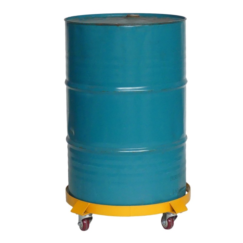 Vista general del rodador para bidones 400 kg