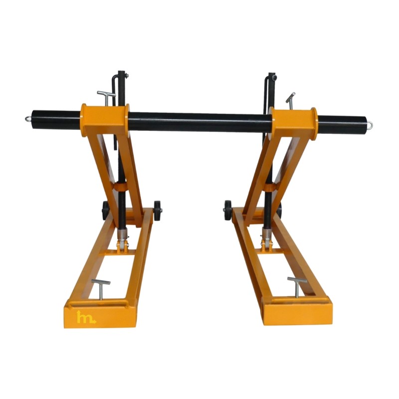 Vista frontal del desenrollador de carretes - Capacidad 3000 kg