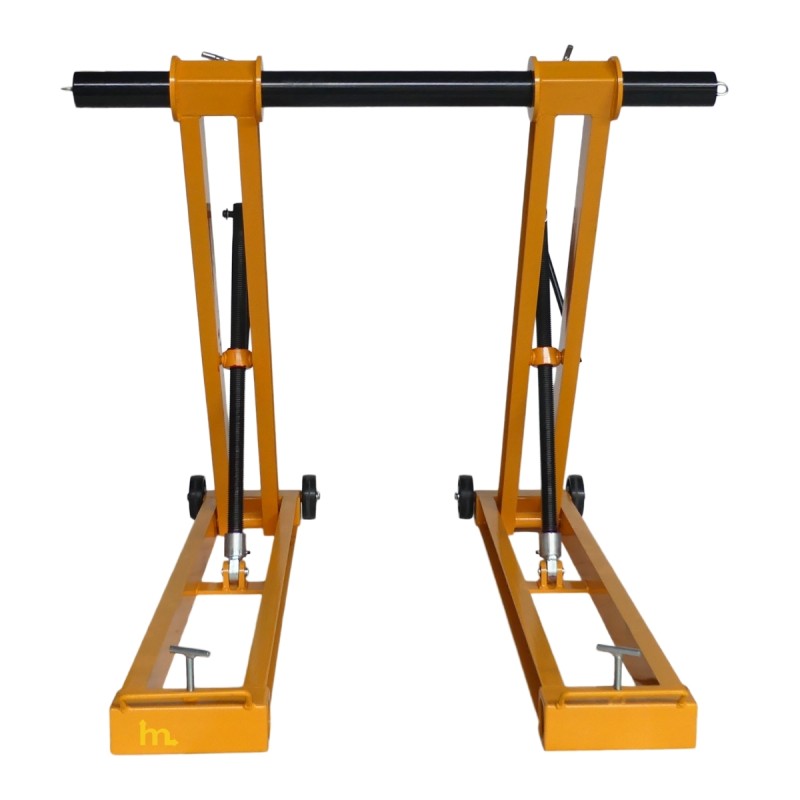 Vista posicion alta del desenrollador de carretes - Capacidad 3000 kg