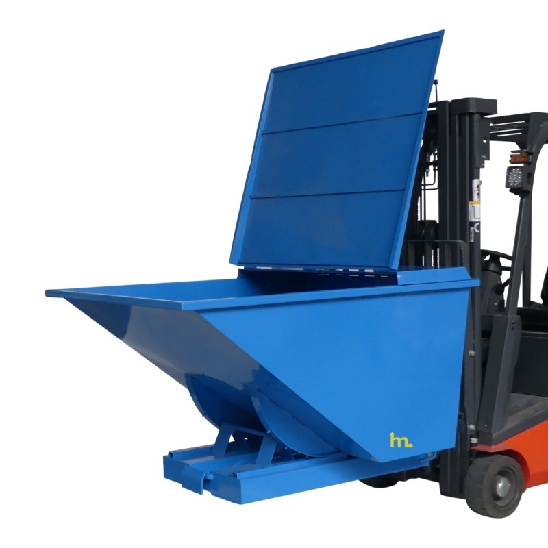 Vista de la tapa abierta para tolvas autobasculantes 900L