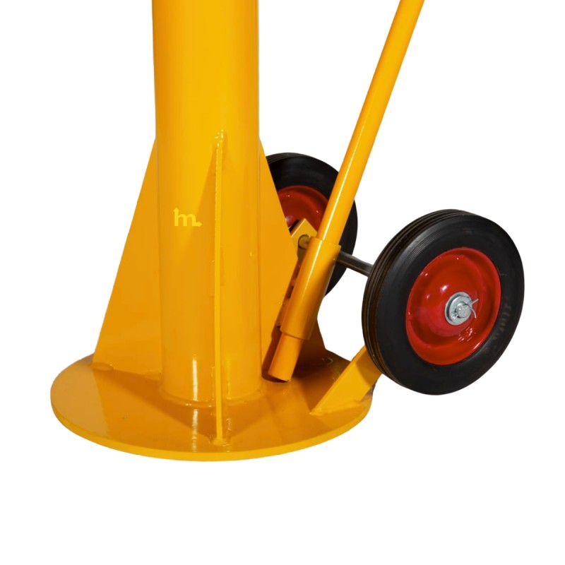 Vista de la estructura del soporte de seguridad para remolque de 18 toneladas - Elevación 1192 mm