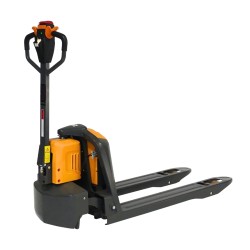 Vista general de la transpaleta eléctrica 1500 kg - horquillas de 1150 mm - batería de litio de 30 Ah