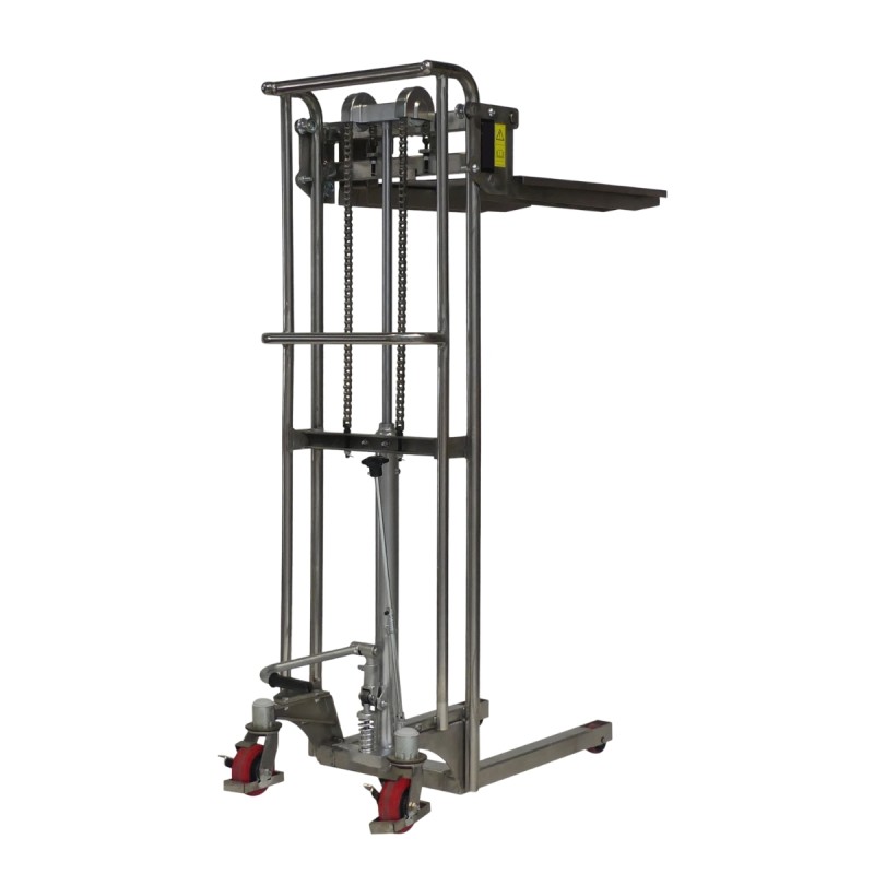 Vista general del apilador Inox 400 kg - Elevación 1500 mm