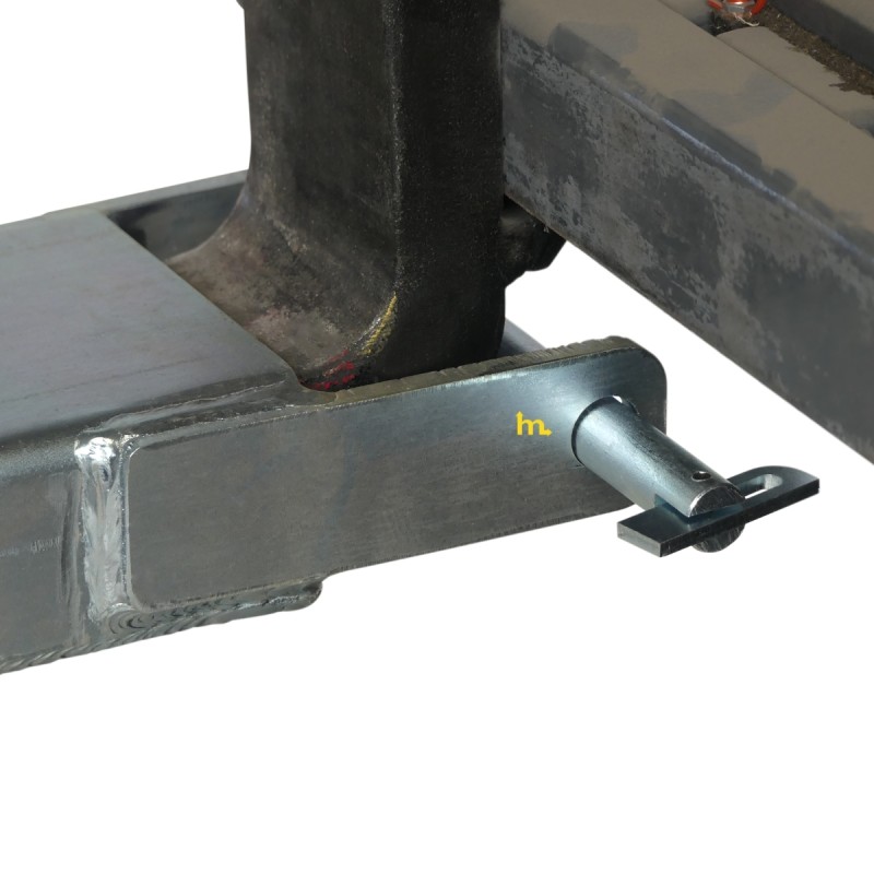 Vista de la estructura de las extensiones de horquillas longitud 1600 mm