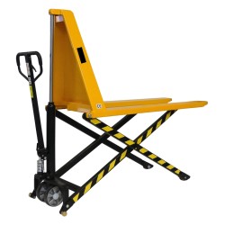 Vista general de la transpaleta elevadora manual monocilíndrica 1000 kg - Horquillas largas 1500 mm