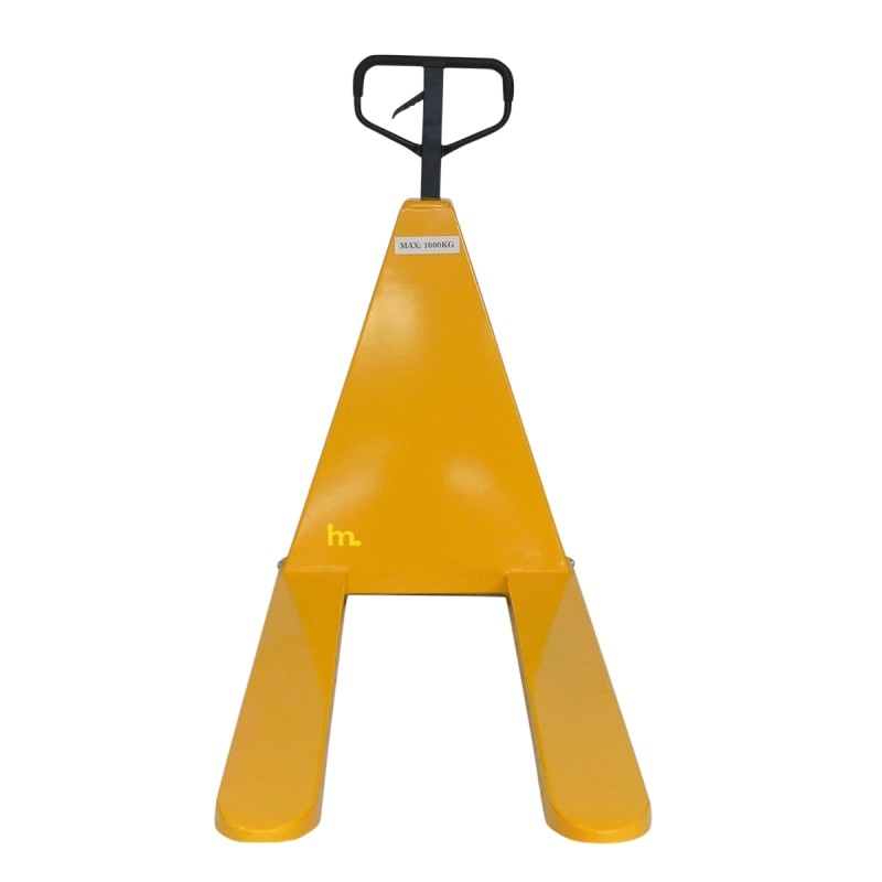 Vista trasera de la transpaleta elevadora manual monocilíndrica 1000 kg - Horquillas largas 1500 mm