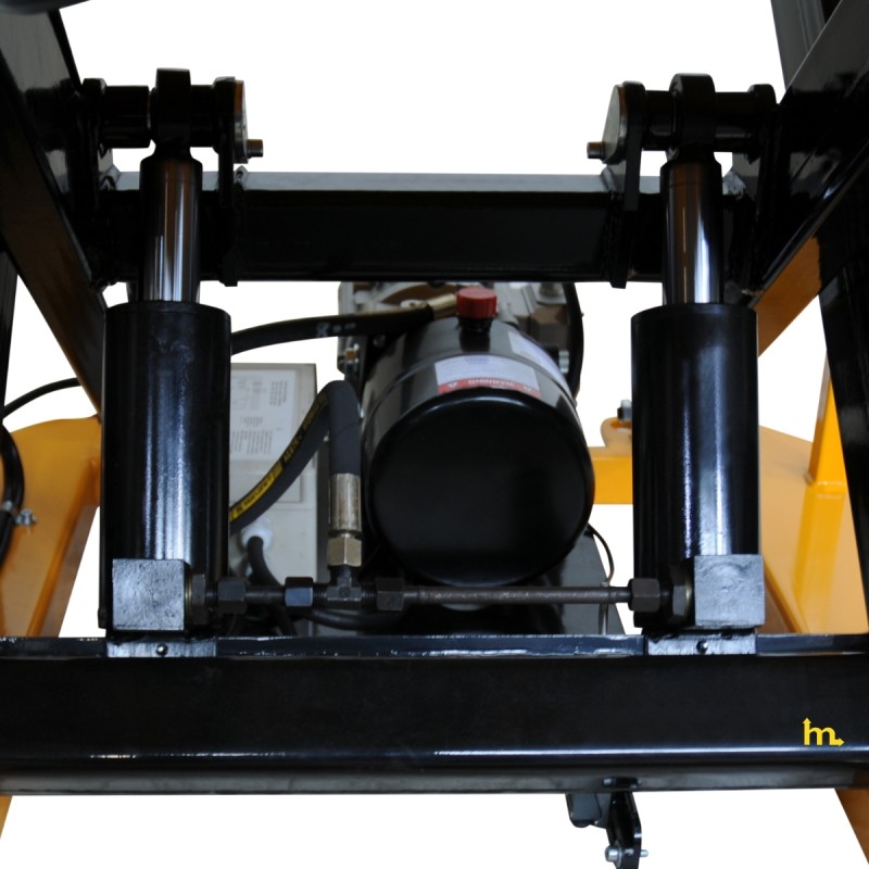 Zoom al sistema de elevación de la Mesa elevadora giratoria eléctrica 2000 kg - 220 V