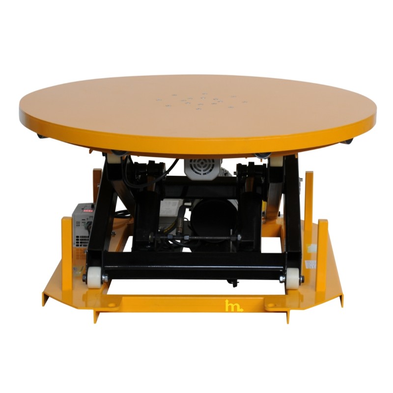 Mesa elevadora giratoria eléctrica 2000 kg - 220 V elevación media vista frontal