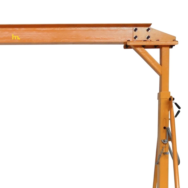 Zoom a la parte superior del Pórtico grúa móvil Capacidad 1000 kg